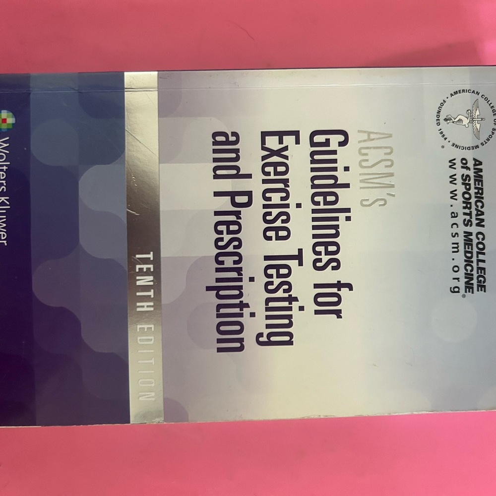 Exercise Testing and Prescription Book - Purple Cover